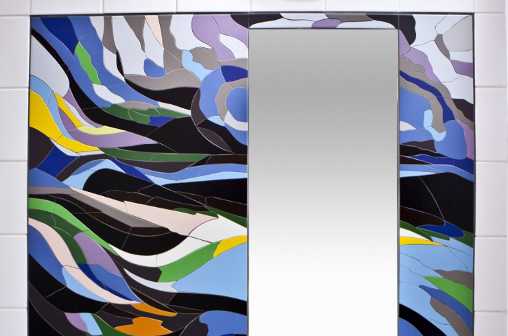mozaikový zrcadlový rám